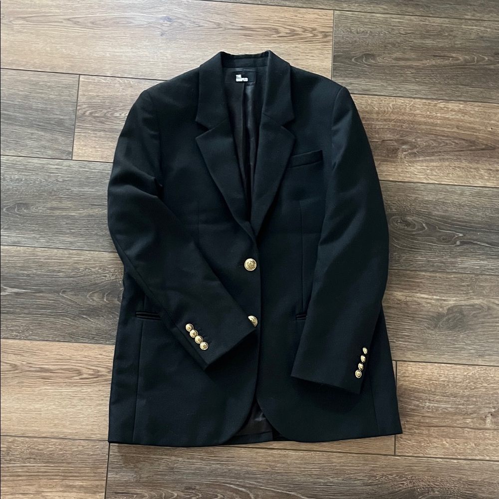 The Kooples Black Blazer with Gold Buttons Sz 34 - Picture 4 of 10